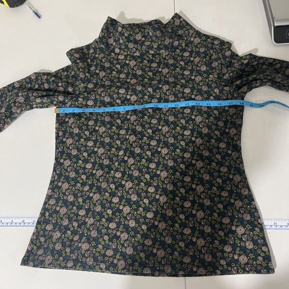 Seasalt Cornwall Floral Green Mockneck Top Womens Size 6 - Picture 6 of 8